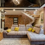 Reflexná čierna fólia so stropným lustrom_11