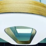 Stropné svietidlo Magnum v dizajnovom drevenom dekore v studenom svetelnom tóne