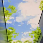 Svetelný strop s realistickou fototlačou neba